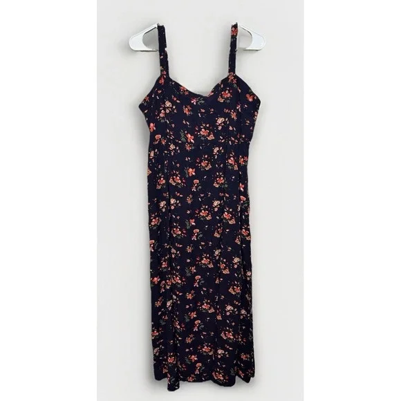 Natural Life Floral Side Slit Maxi Dress  L/XL  Boho Whimsy Cottage Dainty Cute - Picture 2 of 8